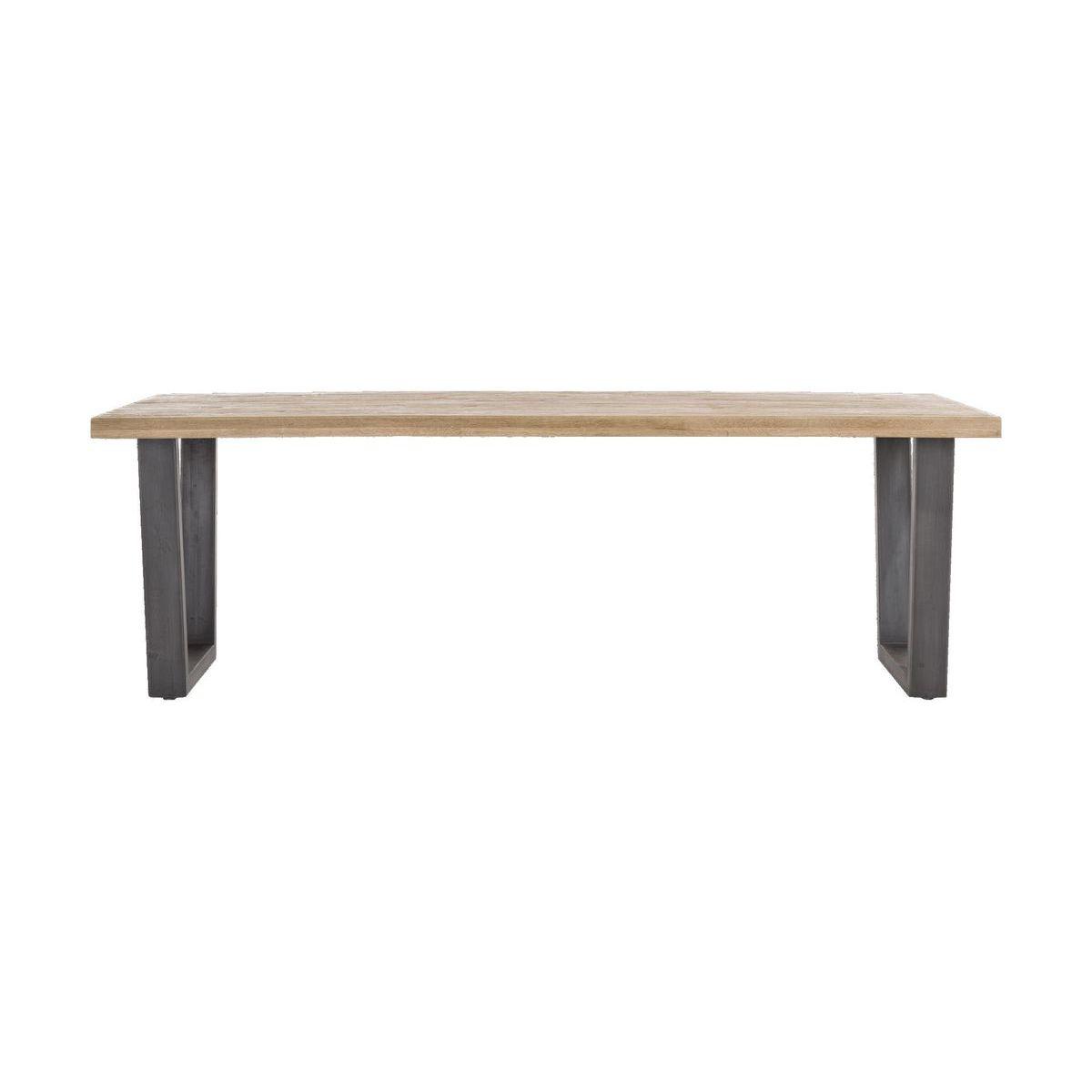 Table 250x100cm METALOX Henders & Hazel pieds V métal-bord droit