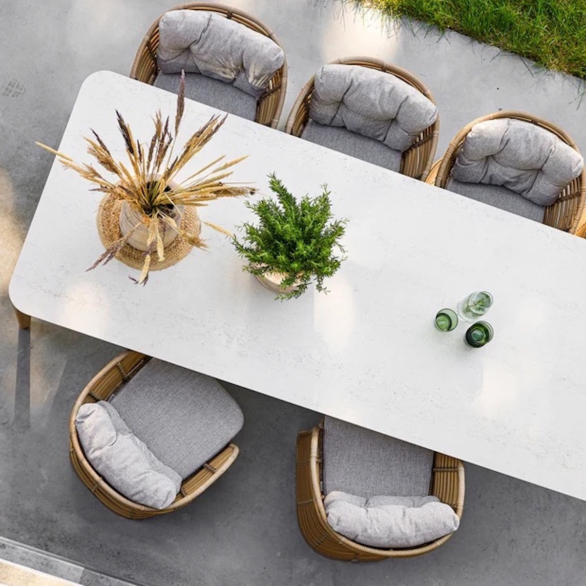 Table 280x100cm ASPECT Cane-line teck-blanc