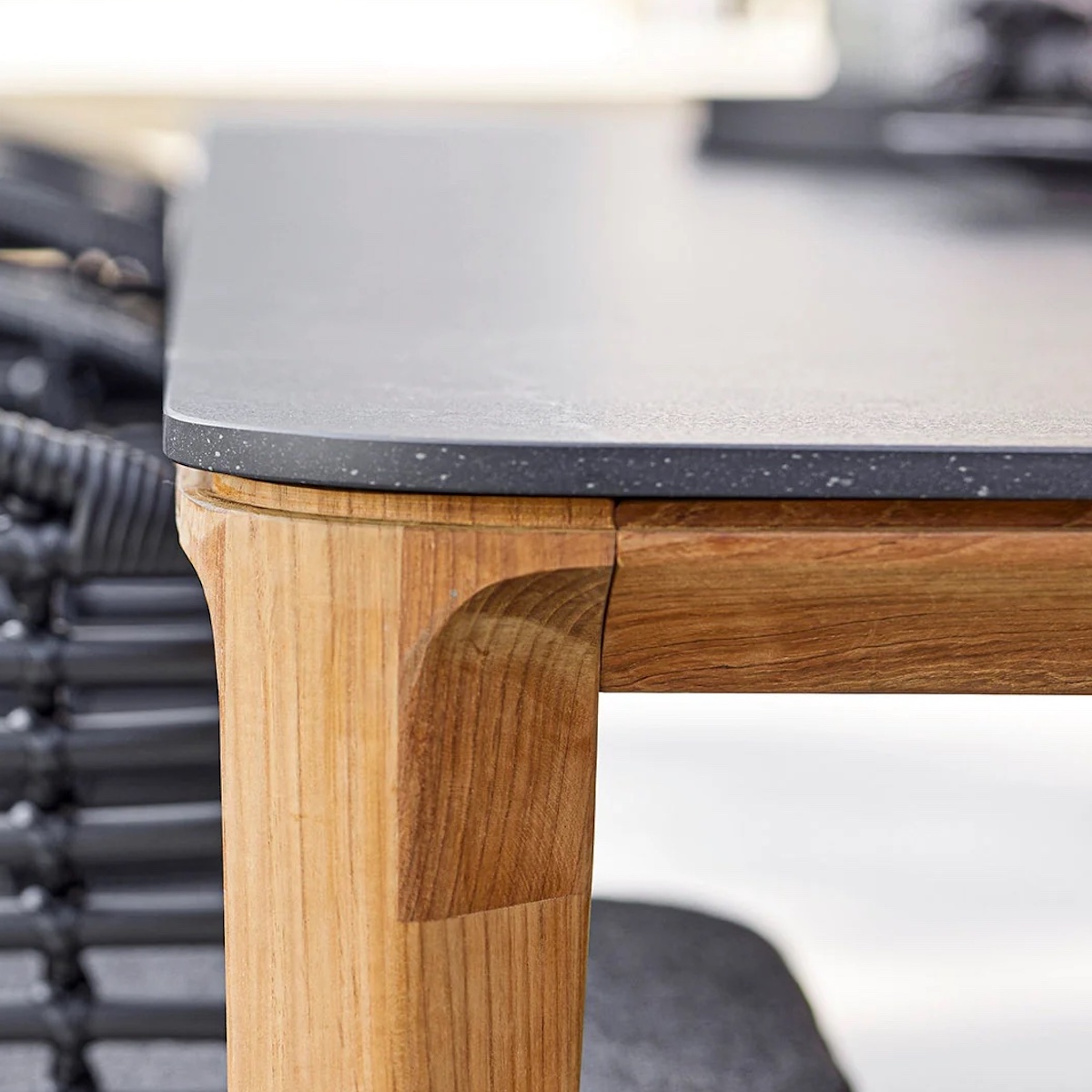 Table 280x100cm ASPECT Cane-line teck-noir