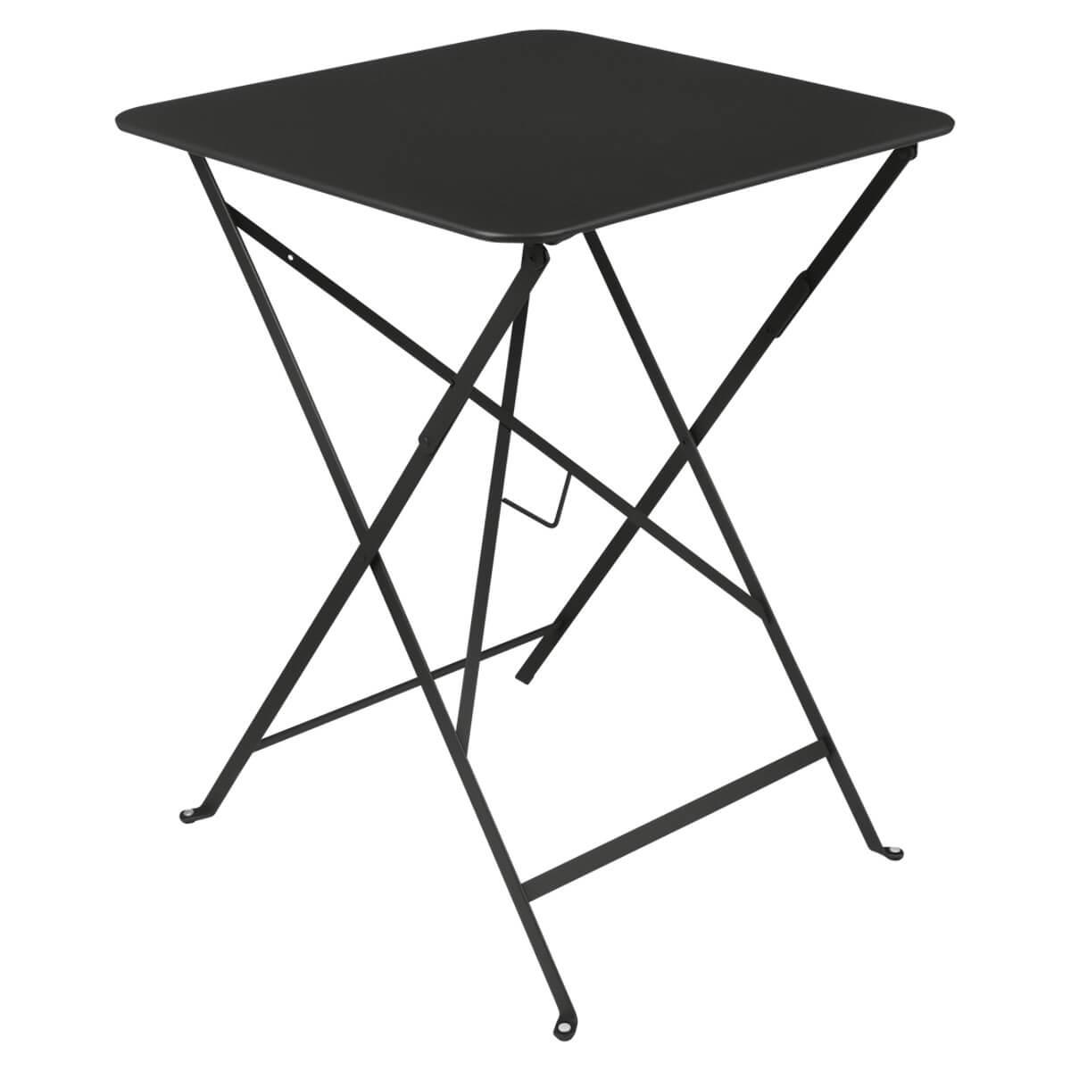 Table 57x57cm BISTRO Fermob noir réglisse