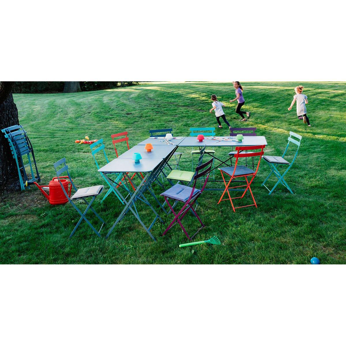 Table 57x57cm BISTRO Fermob rouge ocre