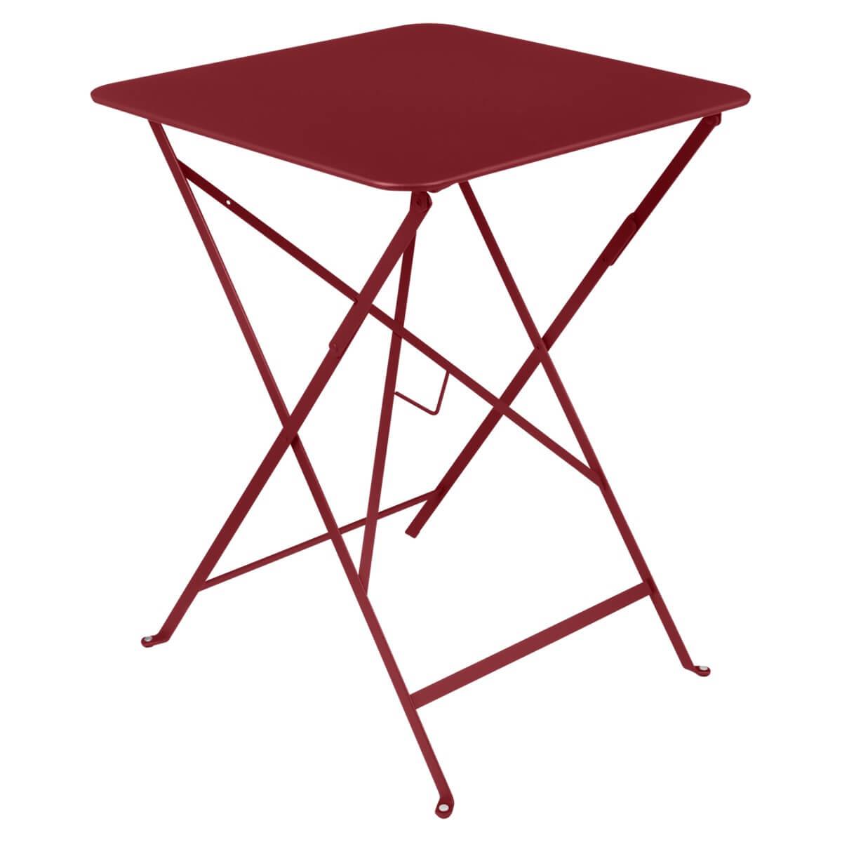 Table 57x57cm BISTRO Fermob rouge piment