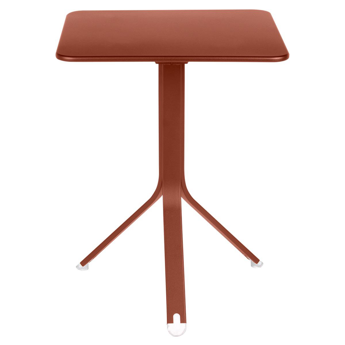 Table 57x57cm REST'O Fermob rouge ocre