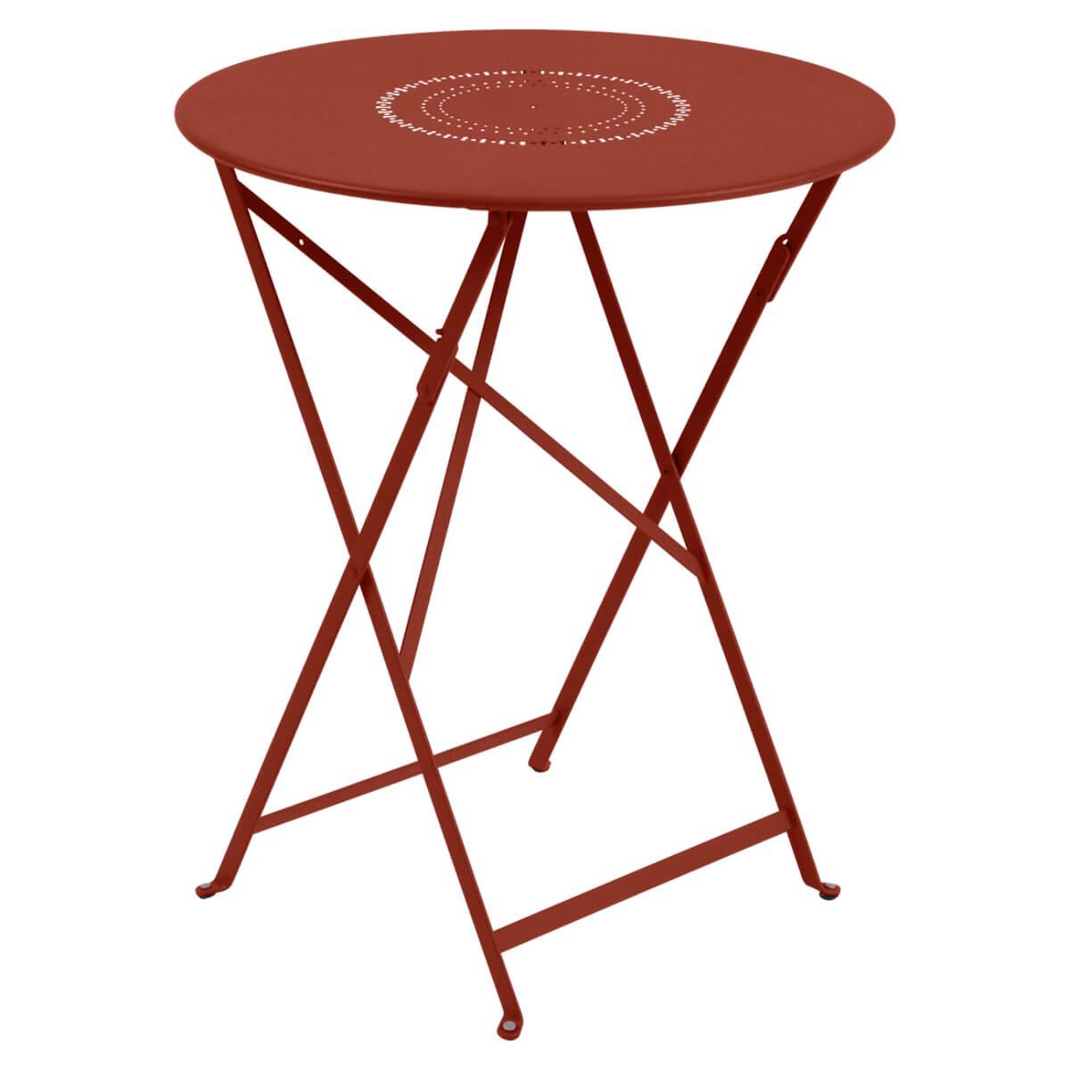 Table 60cm FLOREAL Fermob rouge ocre