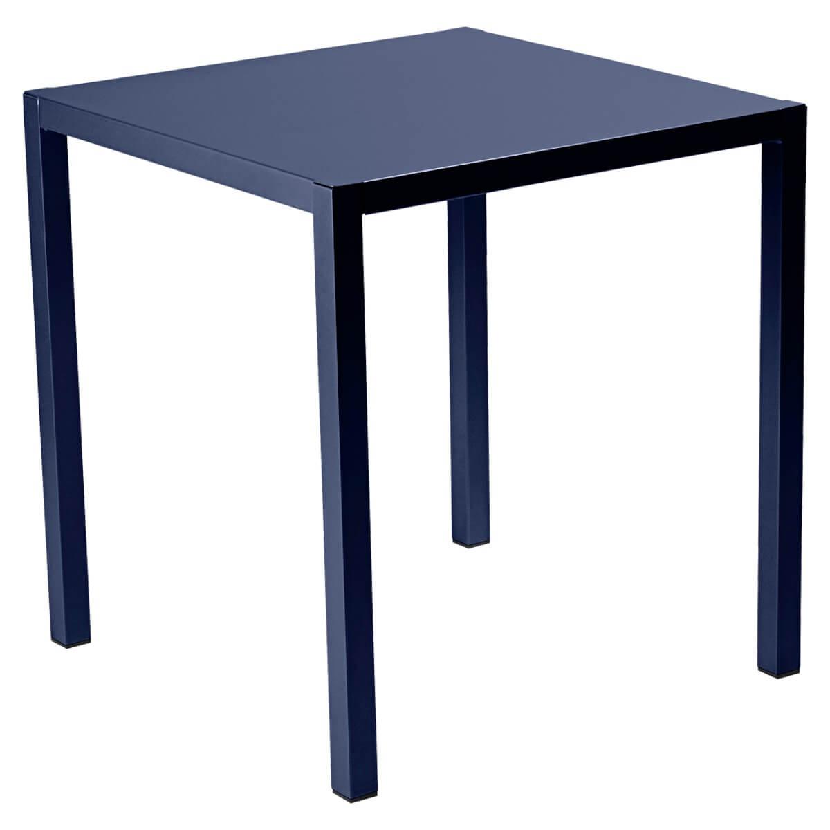 Table 70x70cm INSIDE OUT Fermob bleu abysse