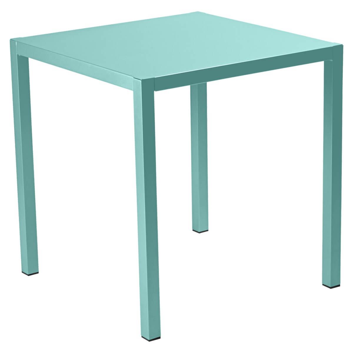 Table 70x70cm INSIDE OUT Fermob bleu lagune