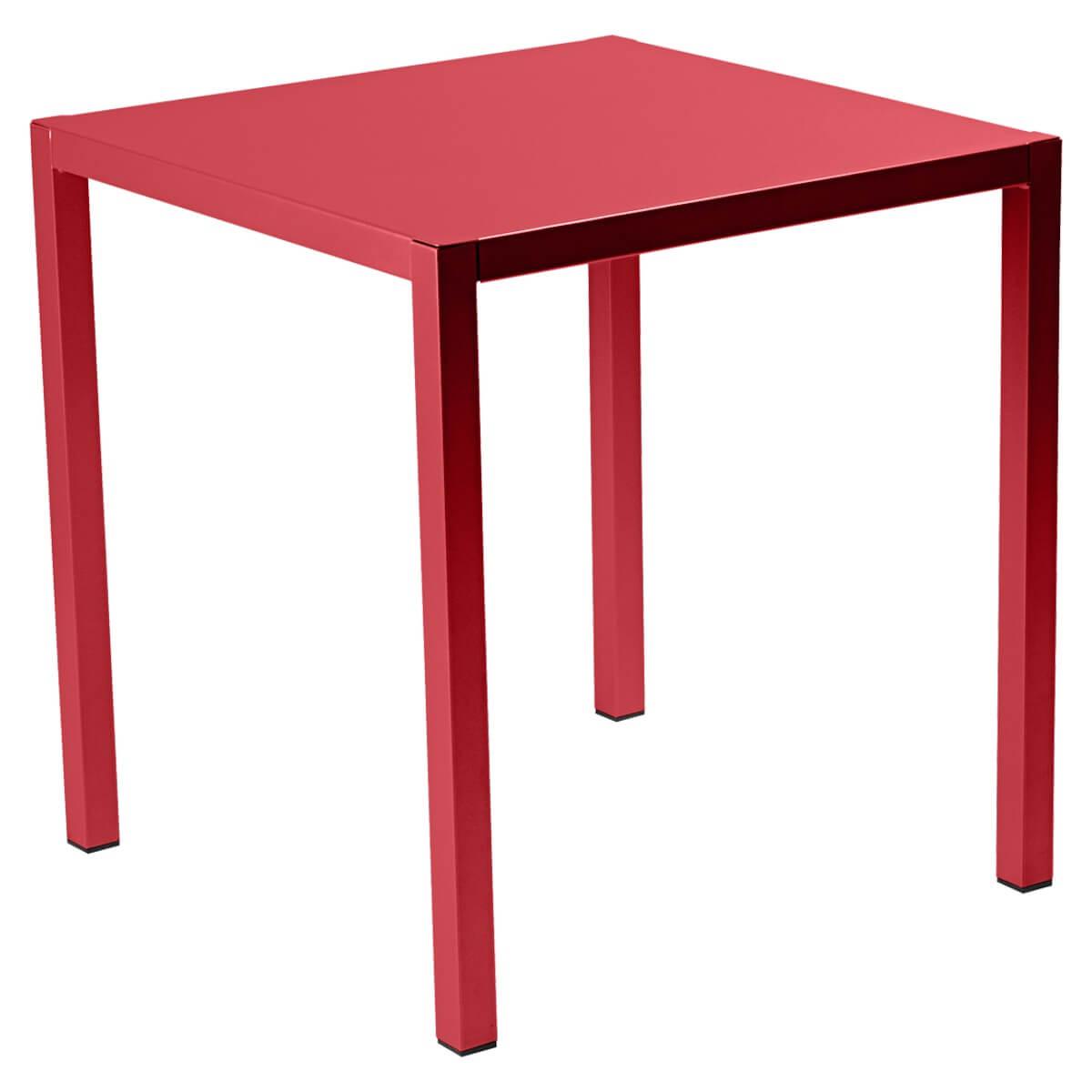 Table 70x70cm INSIDE OUT Fermob coquelicot