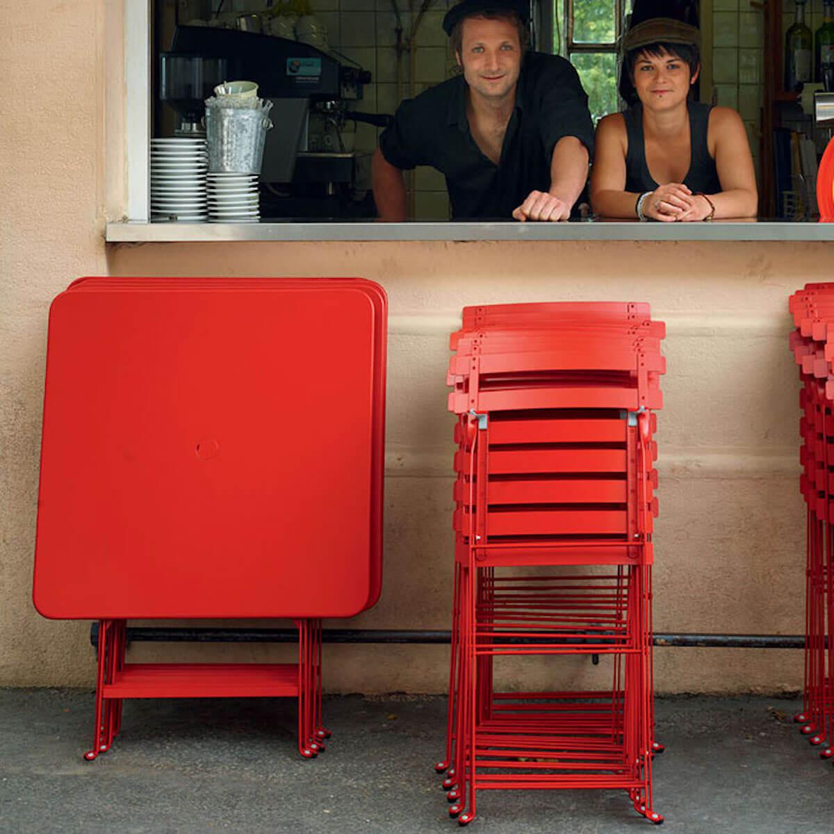 Table 71x71cm BISTRO Fermob Bleu Abysse
