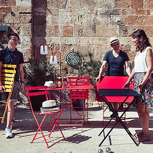 Table 71x71cm BISTRO Fermob brun Muscade