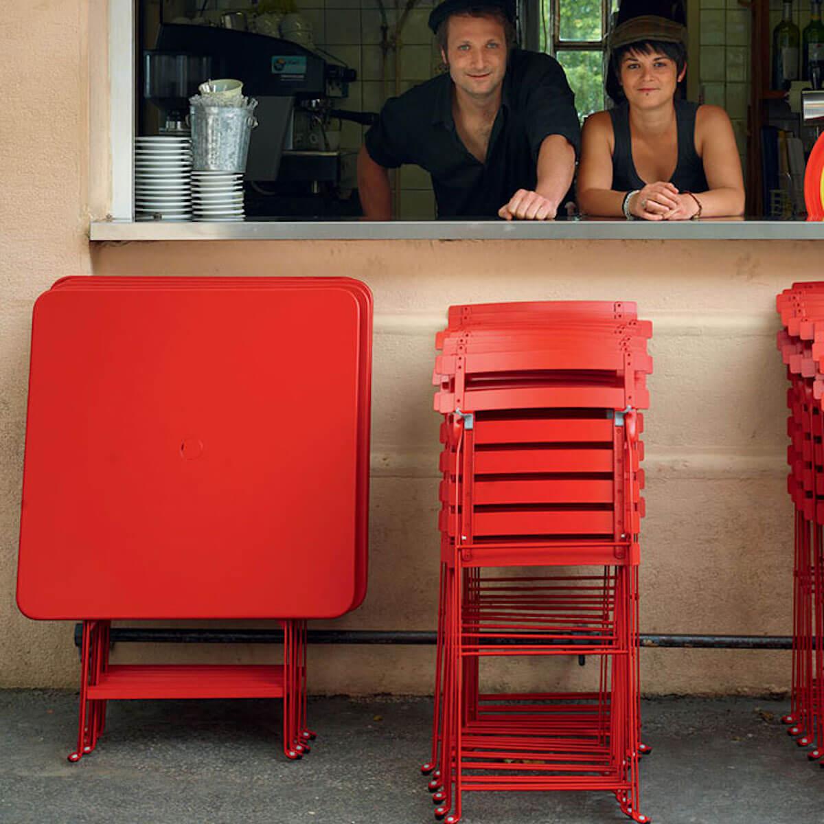 Table 77x57cm BISTRO Fermob blanc coton