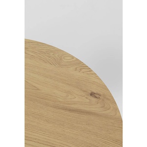 Table 80cm SCHICKERIA Kare Design aspect chêne et pied blanc