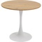Table 80cm SCHICKERIA Kare Design aspect chêne et pied blanc