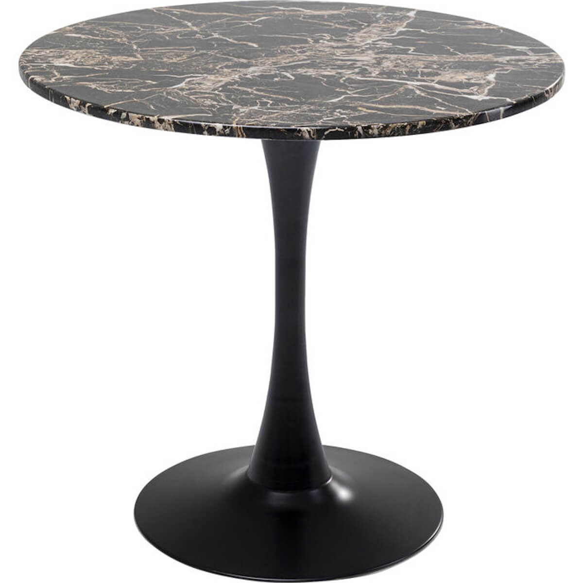 Table 80cm SCHICKERIA Kare Design aspect marbre noir