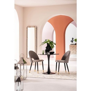Table 80cm SCHICKERIA Kare Design aspect marbre noir