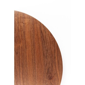 Table 80cm SCHICKERIA Kare Design aspect noyer et pied noir
