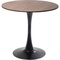 Table 80cm SCHICKERIA Kare Design aspect noyer et pied noir