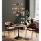 Table 80cm SCHICKERIA Kare Design aspect noyer et pied noir
