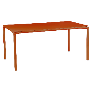 Table 80x160cm CALVI Fermob orange confite