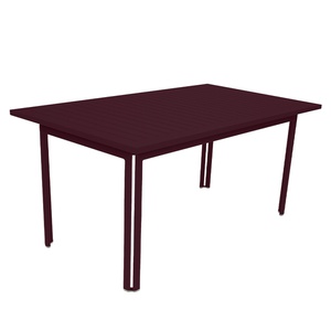 Table 80x160cm COSTA Fermob cerise noir