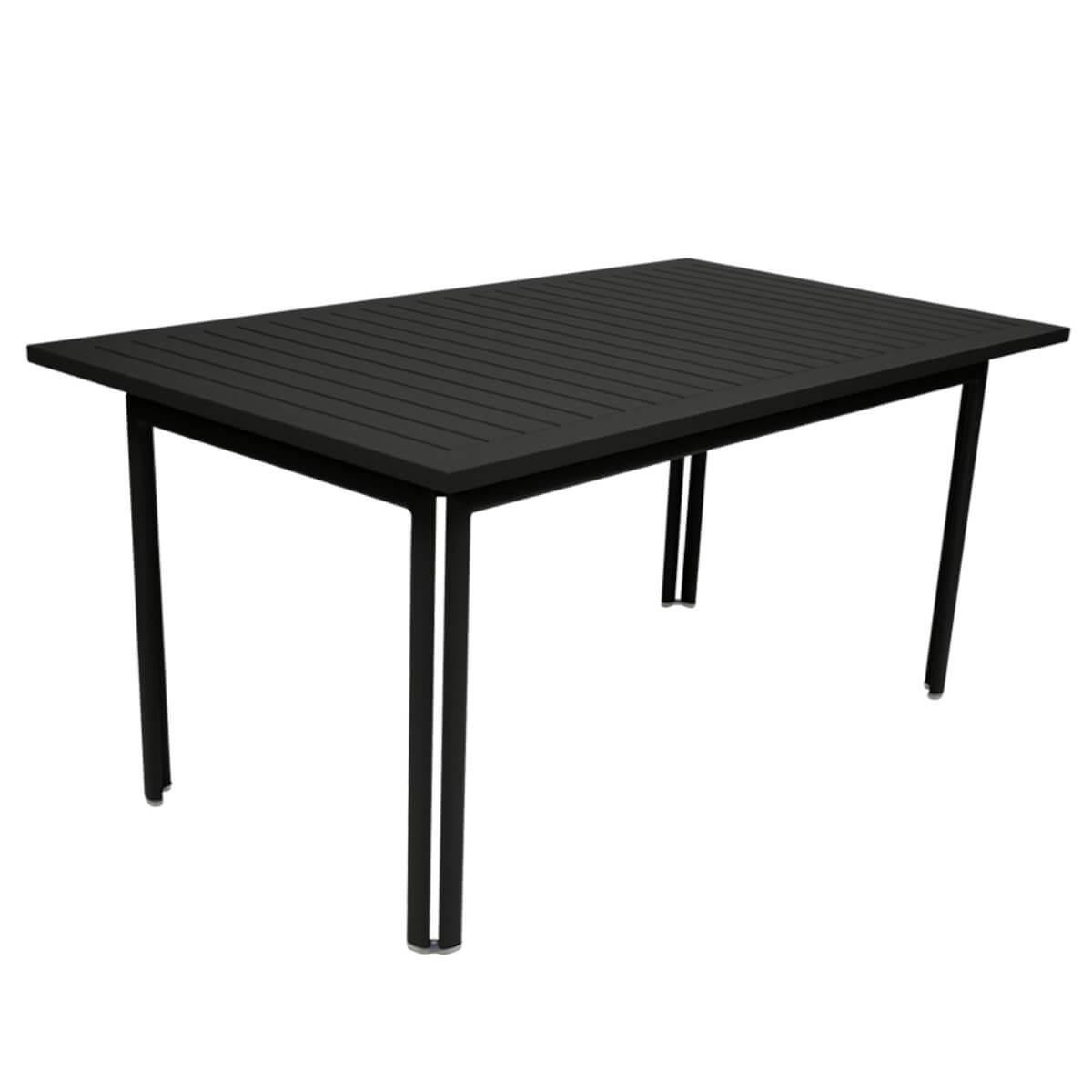 Table 80x160cm COSTA Fermob Noir réglisse