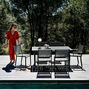 Table 80x160cm COSTA Fermob rose praline