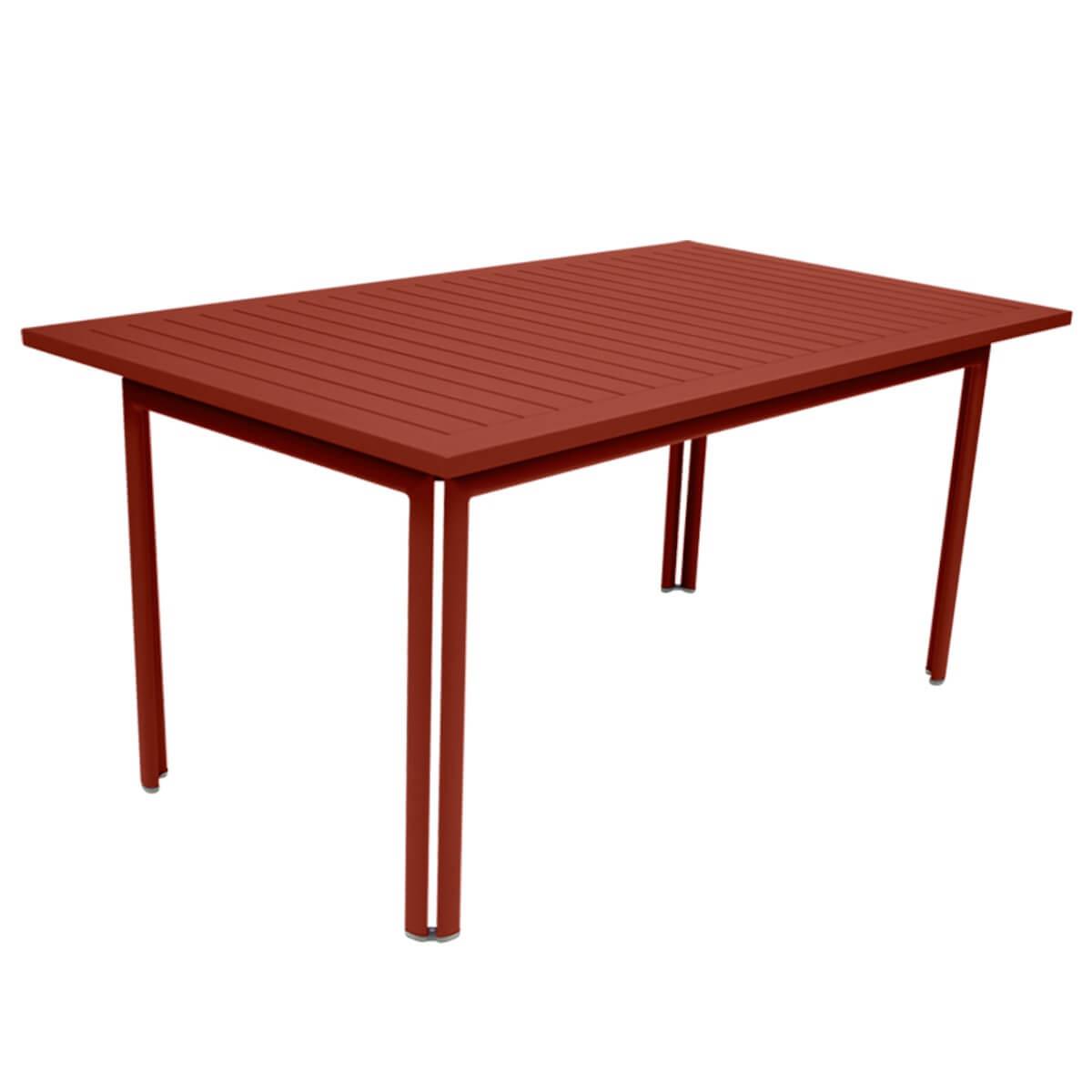 Table 80x160cm COSTA Fermob rouge ocre