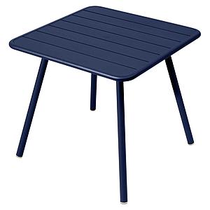 Table 80x80cm 4 pieds LUXEMBOURG Fermob bleu abysse