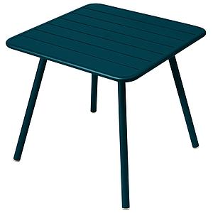 Table 80x80cm 4 pieds LUXEMBOURG Fermob bleu acapulco