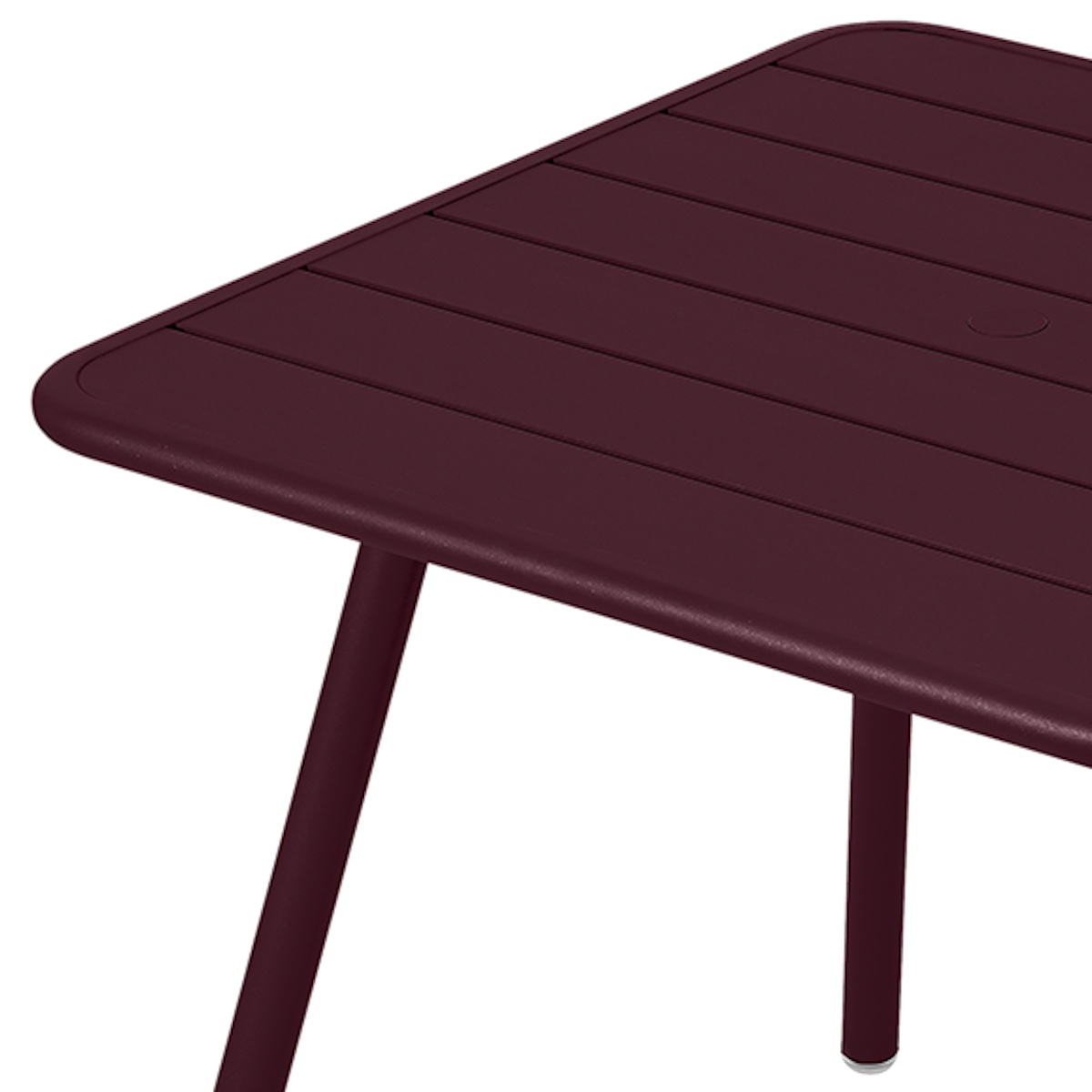 Table 80x80cm 4 pieds LUXEMBOURG Fermob cerise noir
