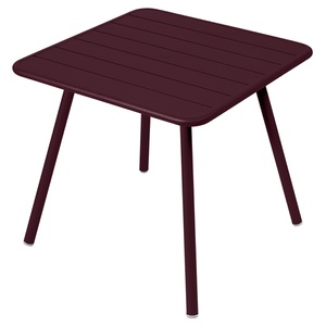 Table 80x80cm 4 pieds LUXEMBOURG Fermob cerise noir