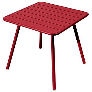 Table 80x80cm 4 pieds LUXEMBOURG Fermob coquelicot 