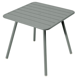 Table 80x80cm 4 pieds LUXEMBOURG Fermob gris lapilli