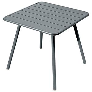 Table 80x80cm 4 pieds LUXEMBOURG Fermob gris orage