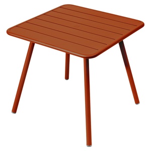 Table 80x80cm 4 pieds LUXEMBOURG Fermob orange confite