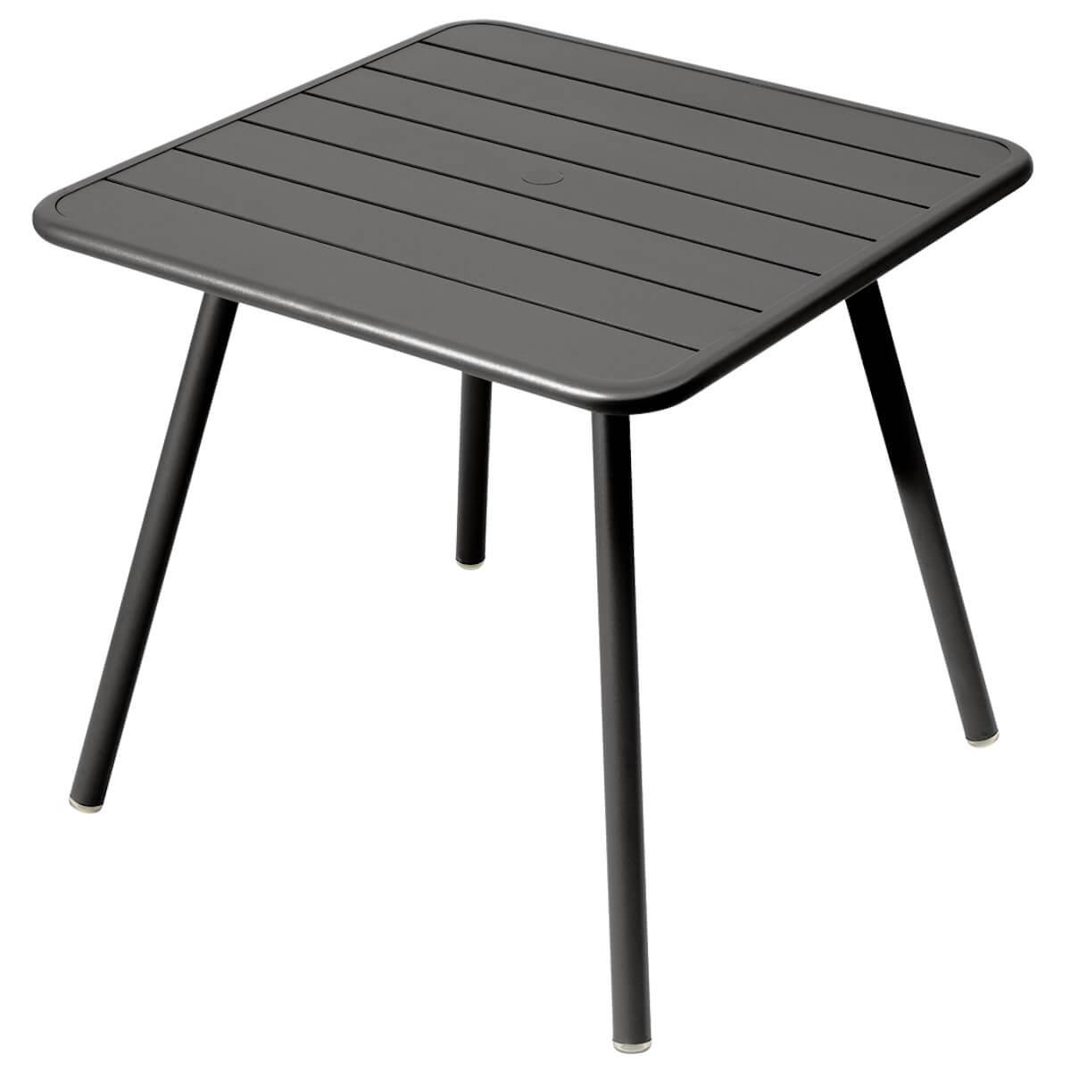 Table 80x80cm 4 pieds LUXEMBOURG Fermob réglisse