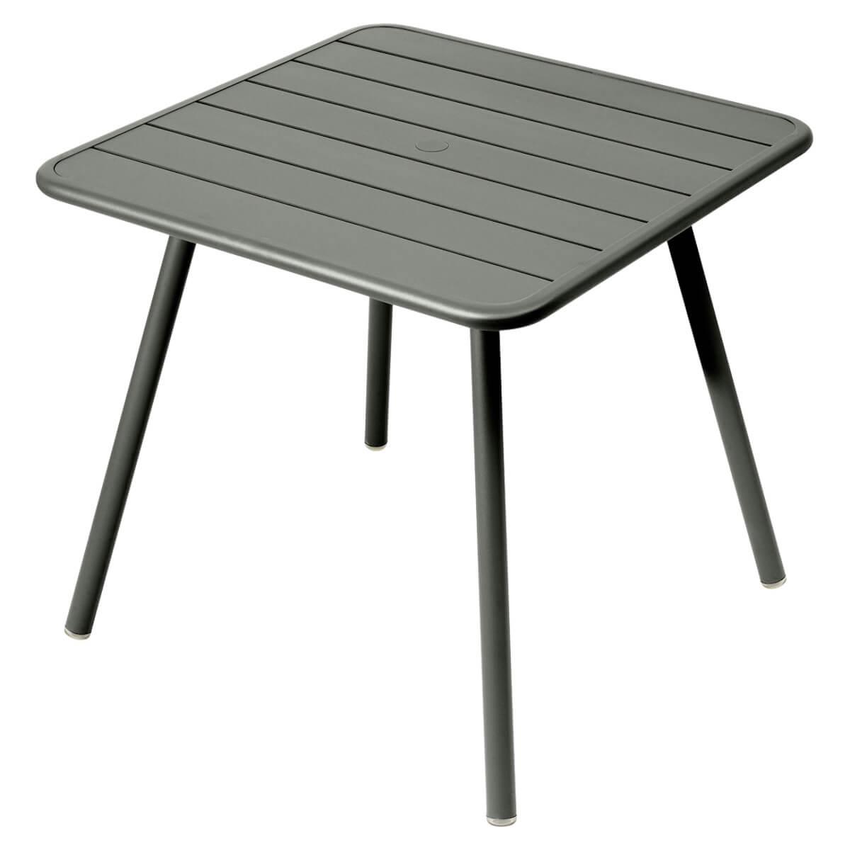 Table 80x80cm 4 pieds LUXEMBOURG Fermob romarin