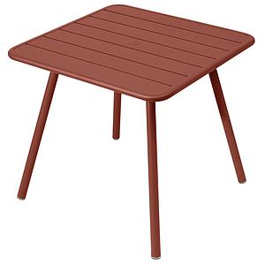 Table 80x80cm 4 pieds LUXEMBOURG Fermob rouge ocre