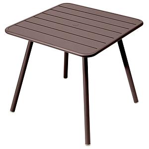 Table 80x80cm 4 pieds LUXEMBOURG Fermob rouille