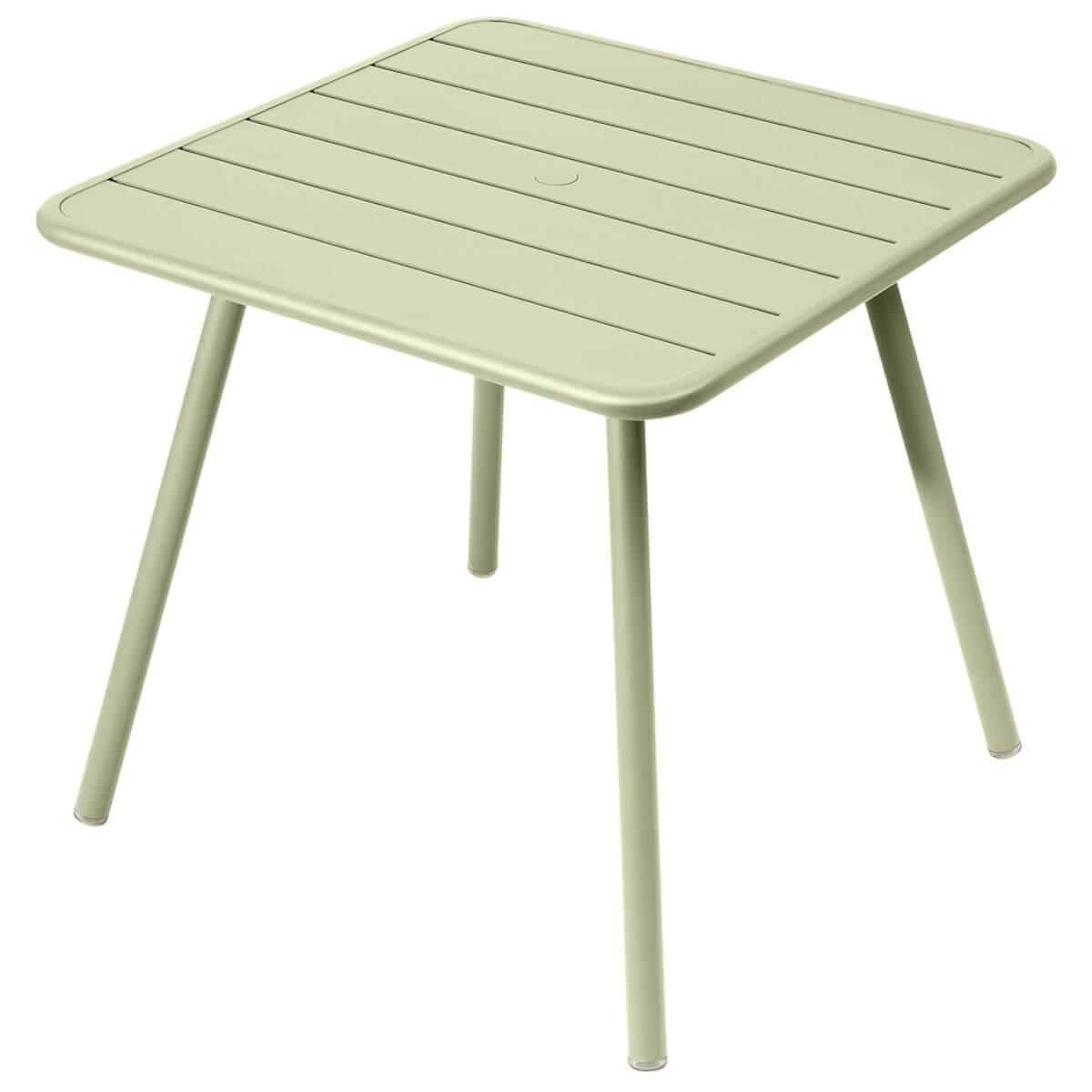 Table 80x80cm 4 pieds LUXEMBOURG Fermob tilleul