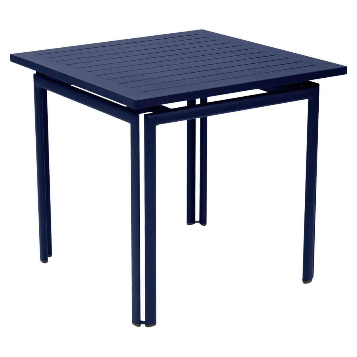 Table 80x80cm COSTA Fermob bleu abysse