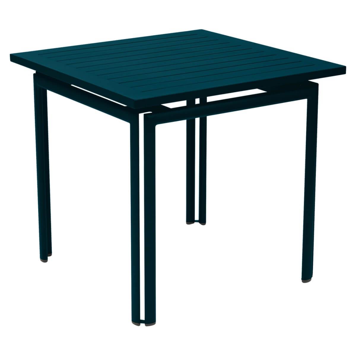 Table 80x80cm COSTA Fermob bleu acapulco