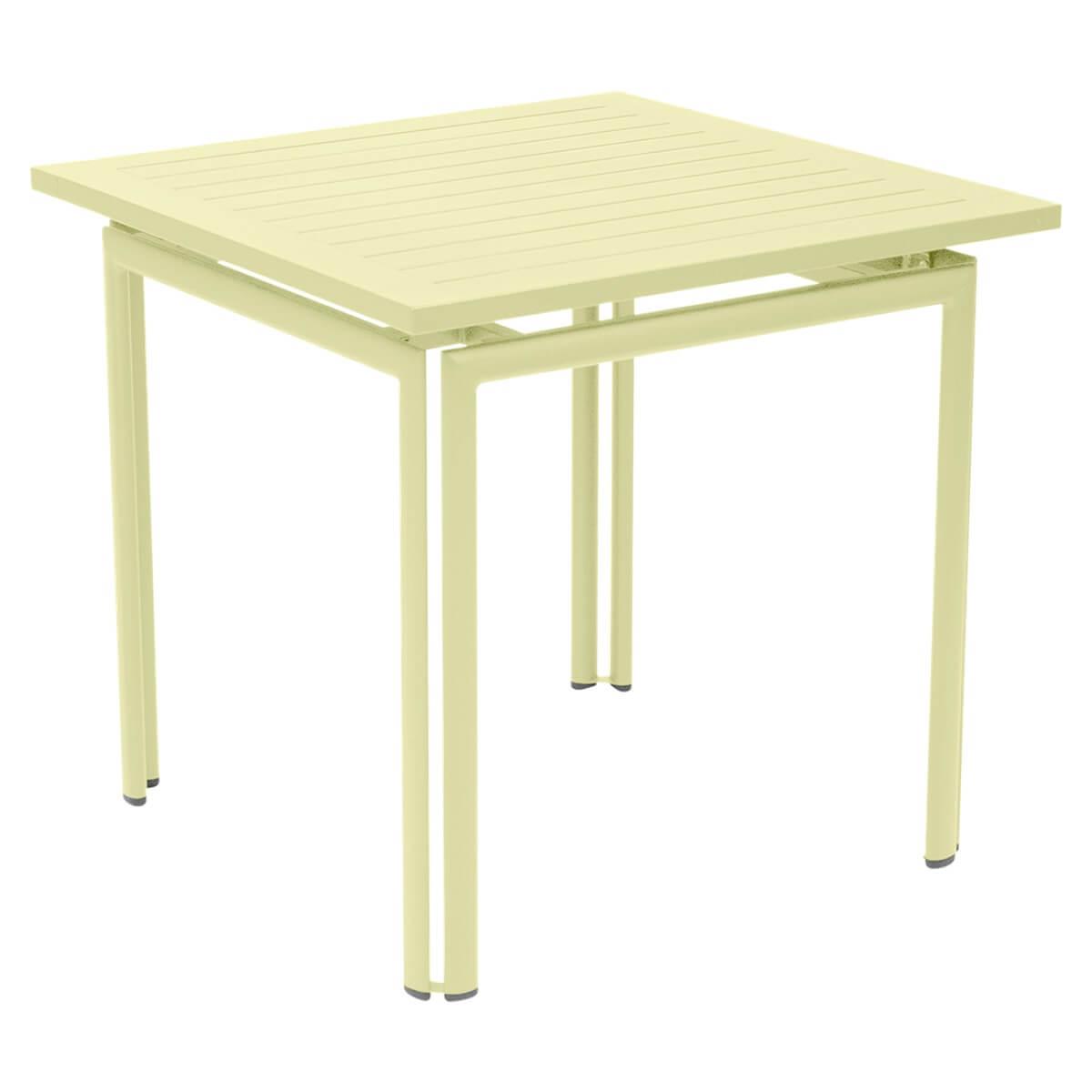 Table 80x80cm COSTA Fermob citron givré