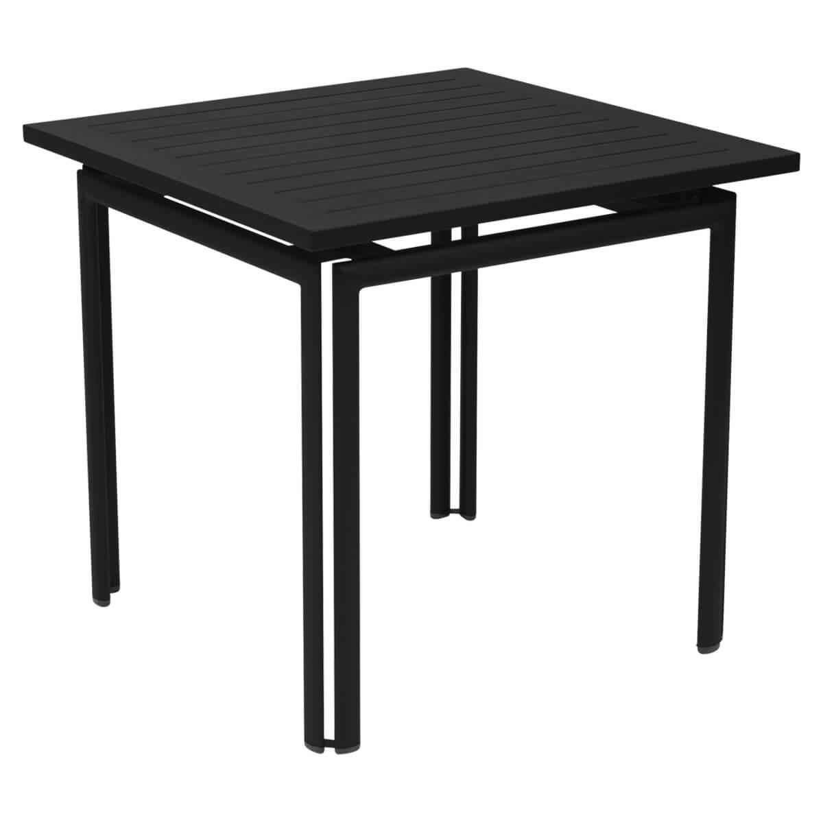Table 80x80cm COSTA Fermob noir réglisse