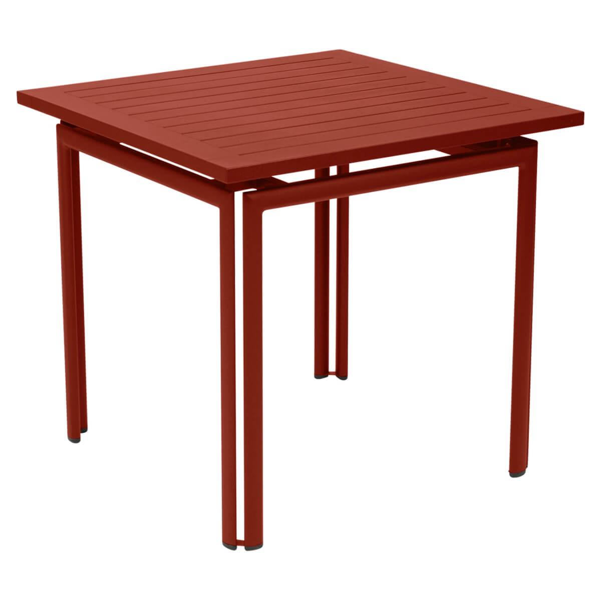 Table 80x80cm COSTA Fermob rouge ocre