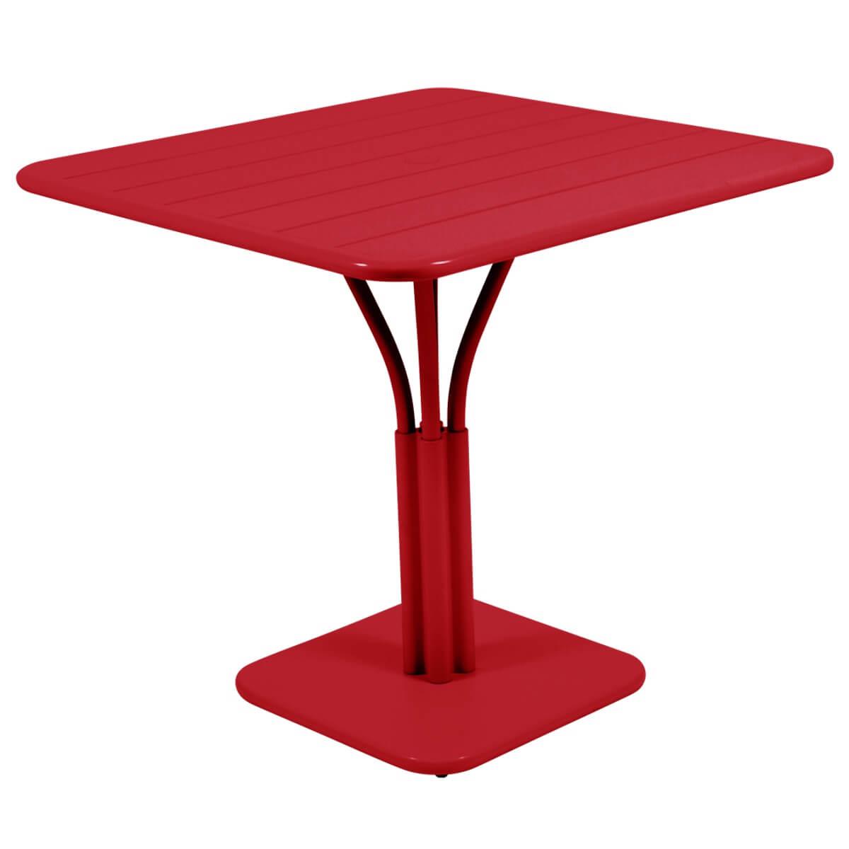 Table 80x80cm LUXEMBOURG Fermob coquelicot
