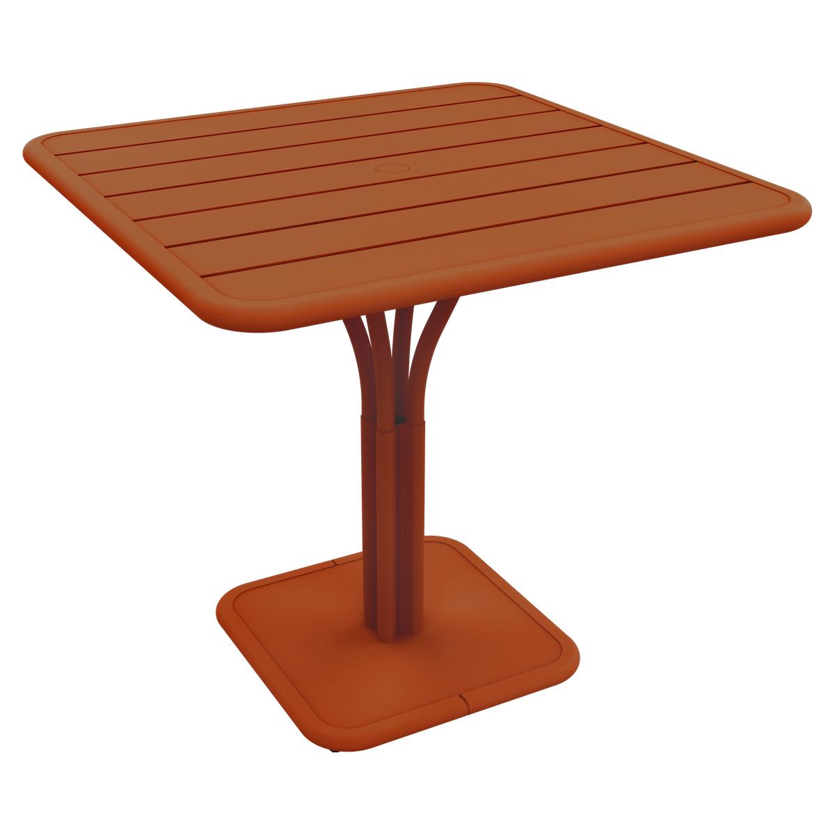 Table 80x80cm LUXEMBOURG Fermob orange confite