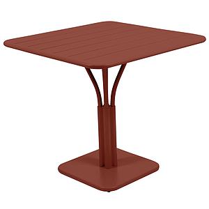 Table 80x80cm LUXEMBOURG Fermob rouge ocre