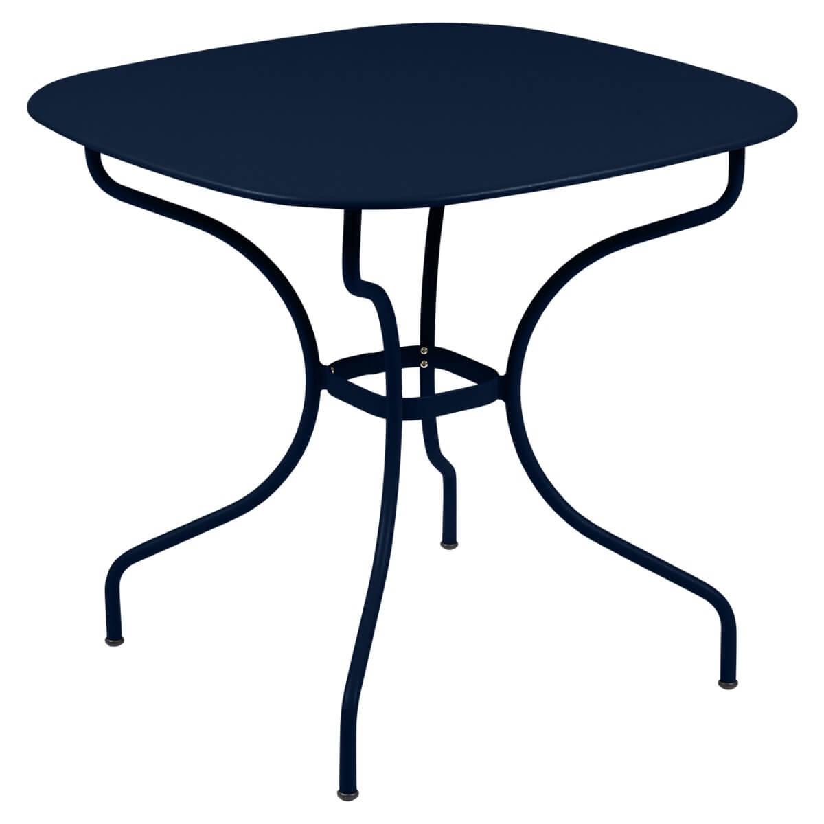 Table 82x82cm OPERA + Fermob bleu abysse