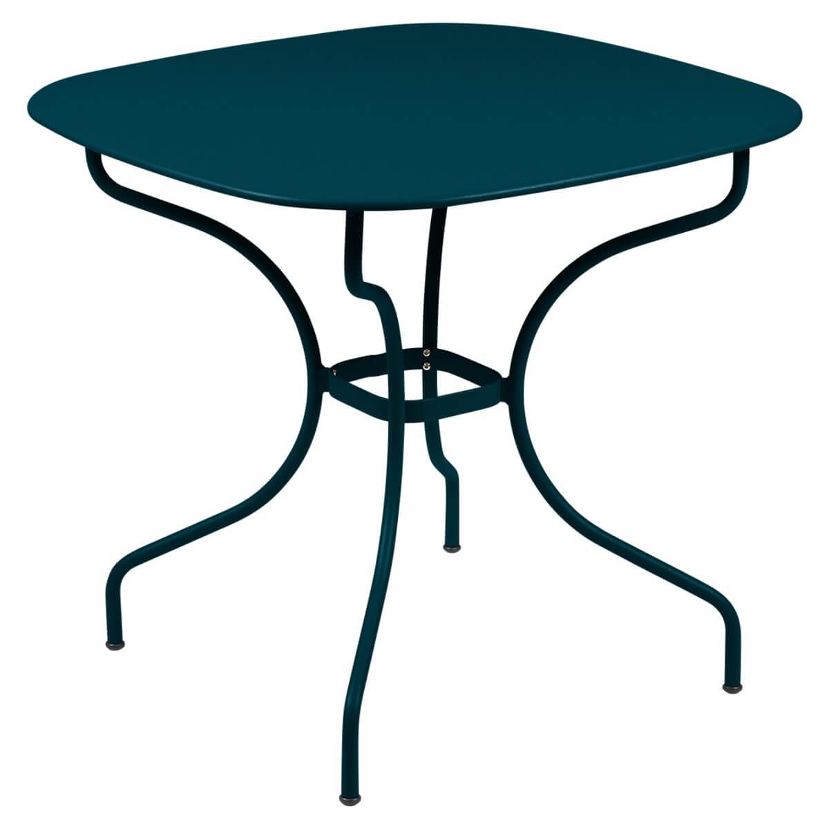 Table 82x82cm OPERA + Fermob bleu acapulco