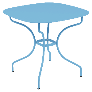 Table 82x82cm OPERA + Fermob bleu maya